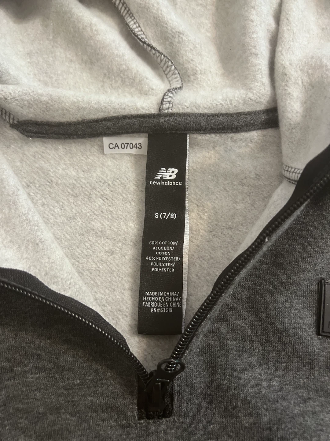 New Balance Kids Fleece Half-Zip Hoodie | Size Small (7/8) - photo 4