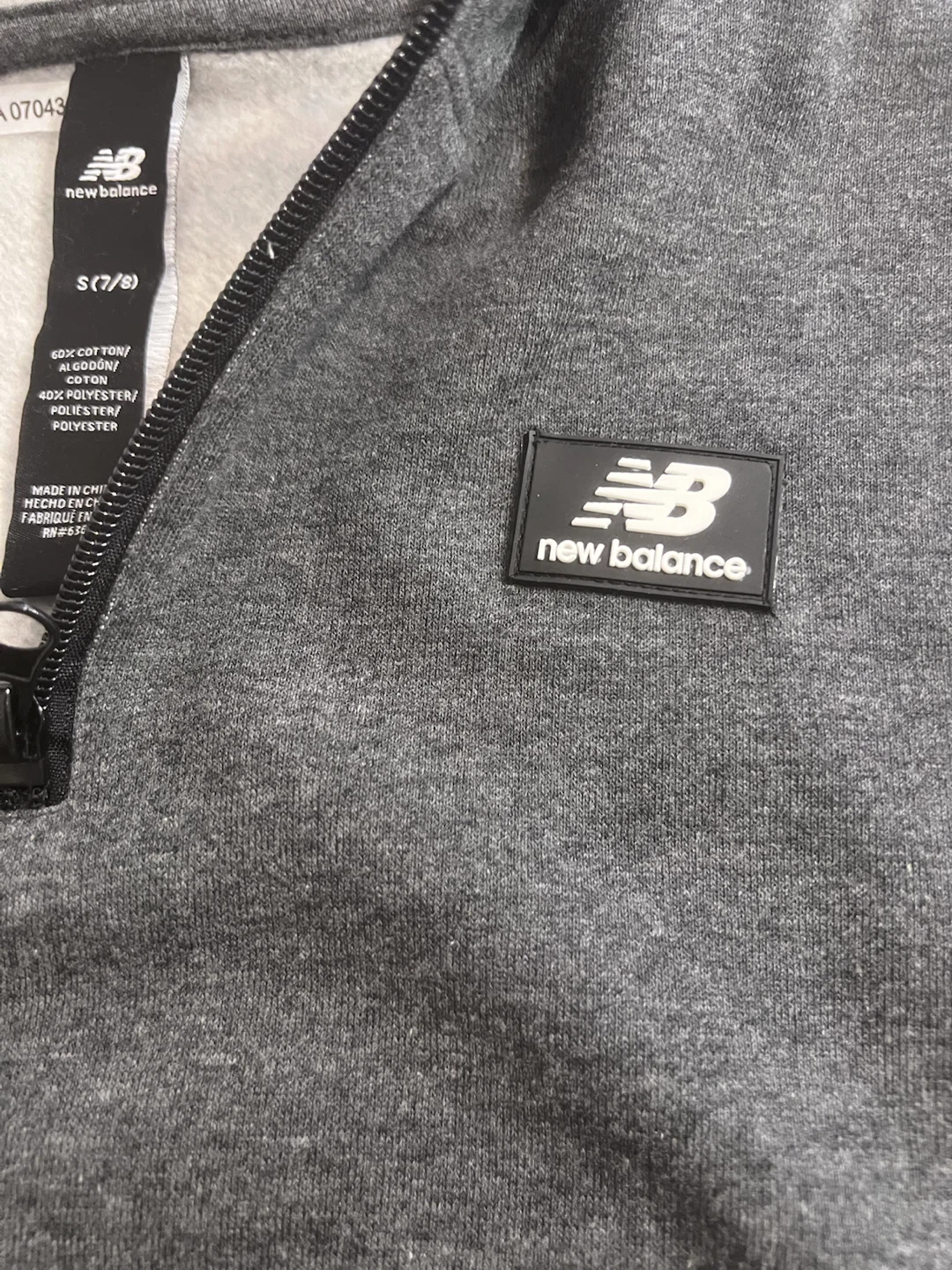 New Balance Kids Fleece Half-Zip Hoodie | Size Small (7/8) - photo 5