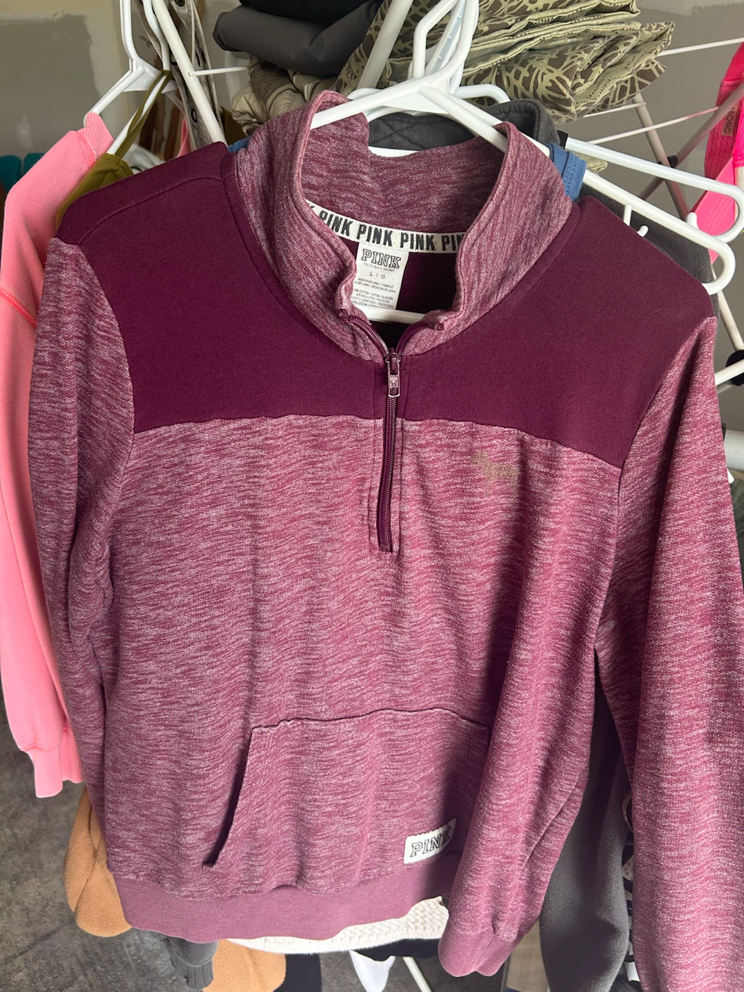 PINK Victoria's Secret Quarter Zip Sweatshirt Large