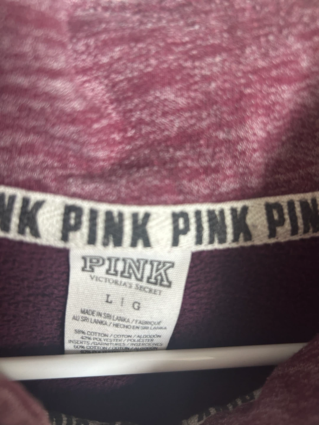 PINK Victoria's Secret Quarter Zip Sweatshirt Large - photo 2