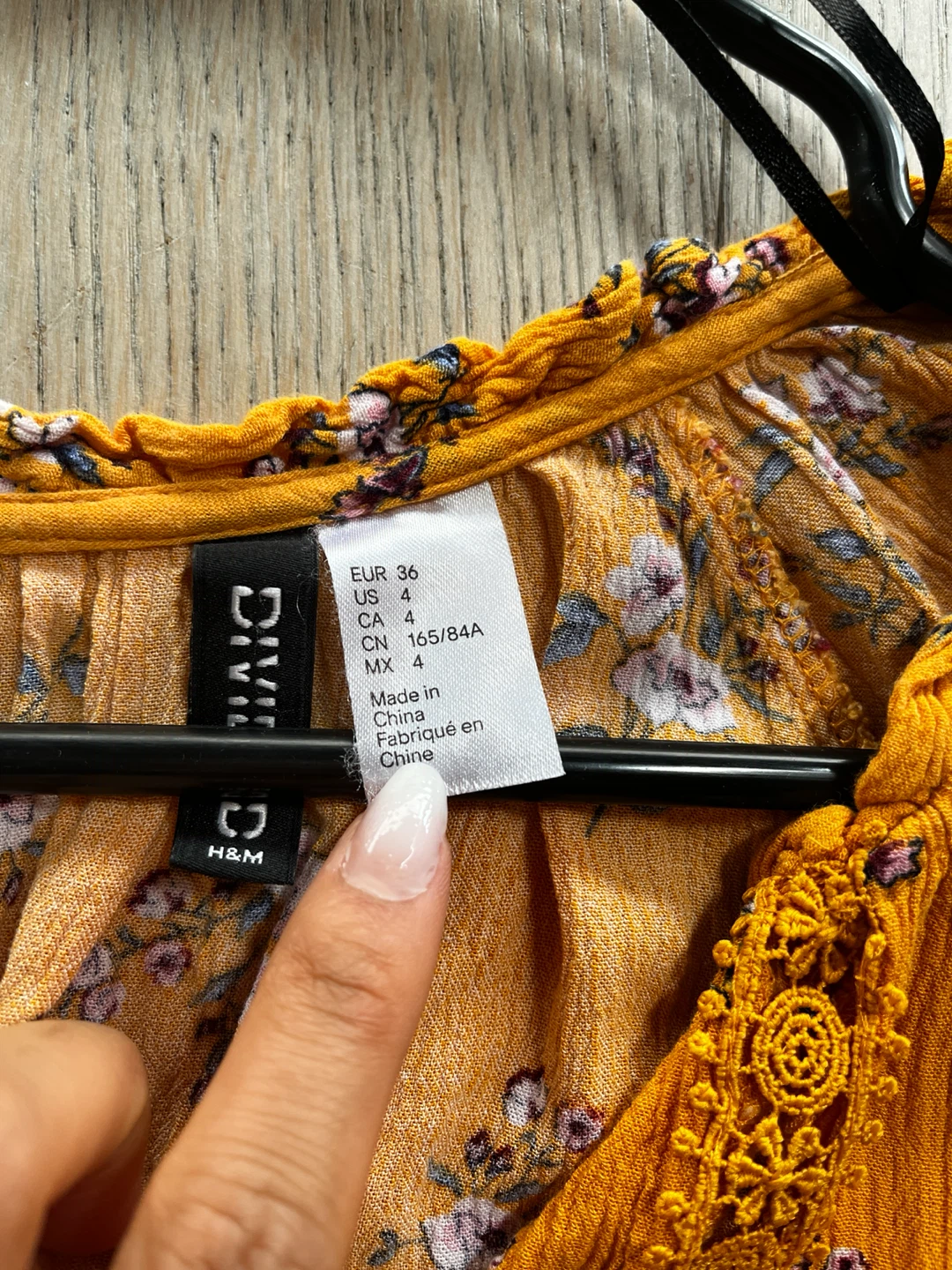 Divided H&M Yellow Floral Blouse (size 4) - photo 2