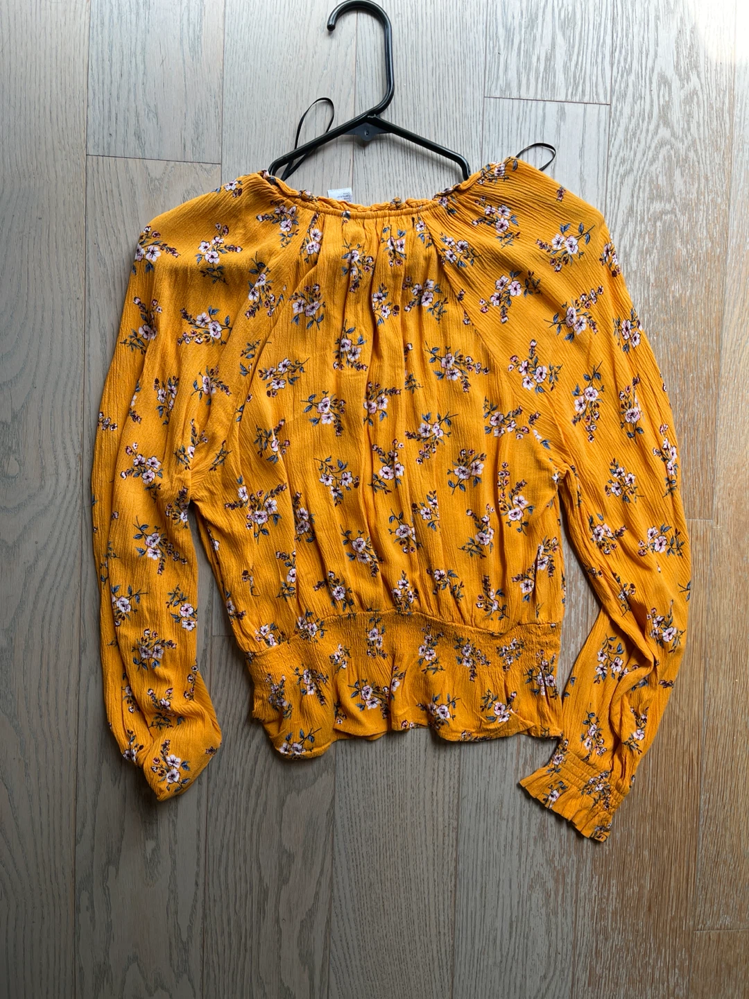 Divided H&M Yellow Floral Blouse (size 4) - photo 3