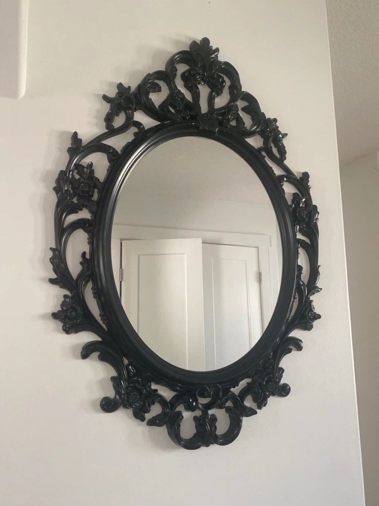 Ornate Black Wall Mirror