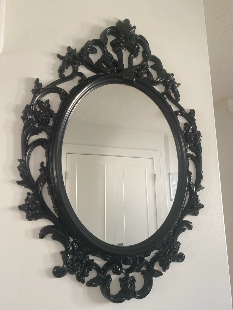 Ornate Black Wall Mirror - photo 2