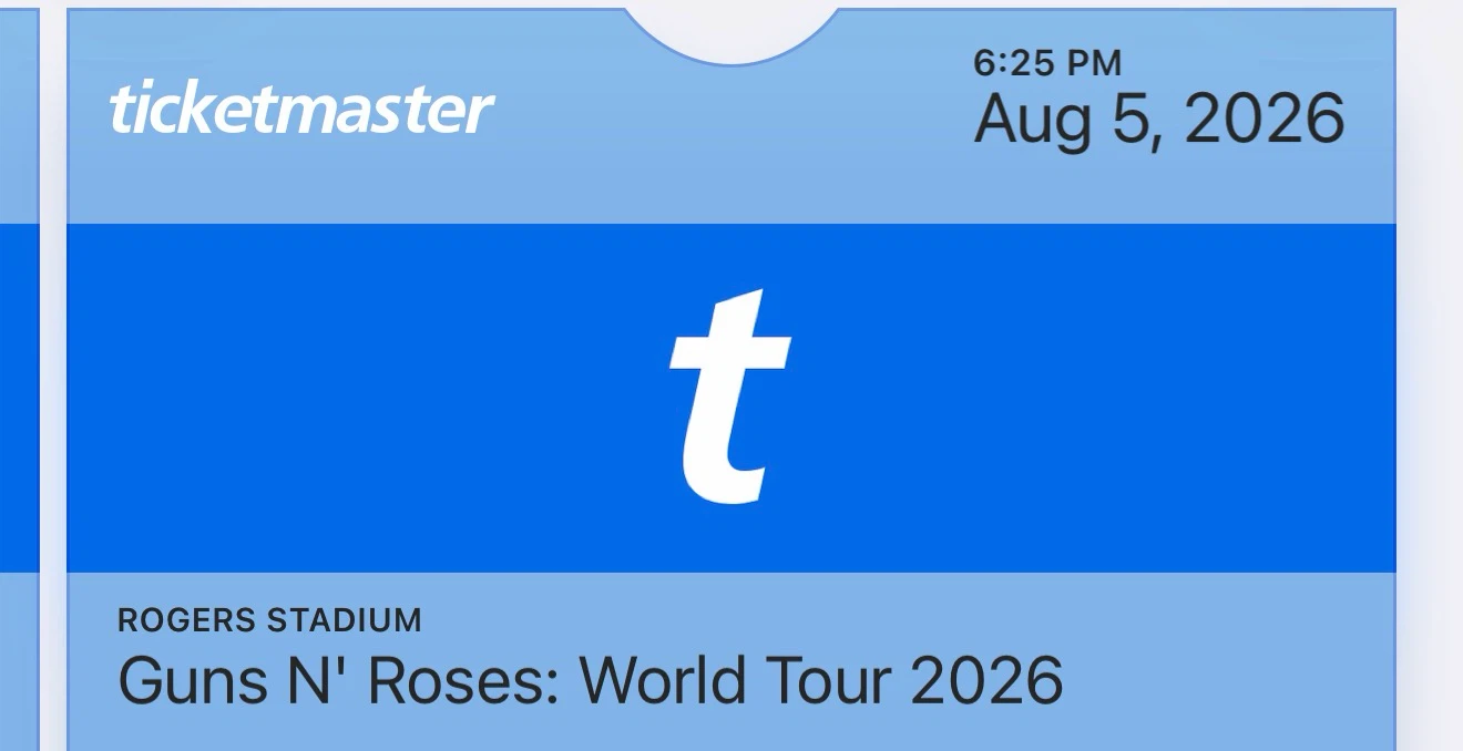 Guns and Roses concert tickets