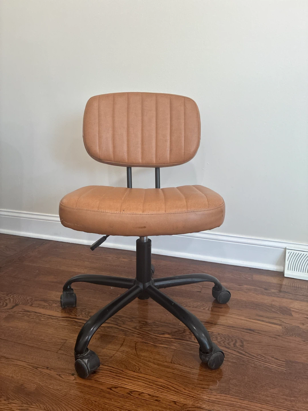 Brown Faux Leather Office Chair