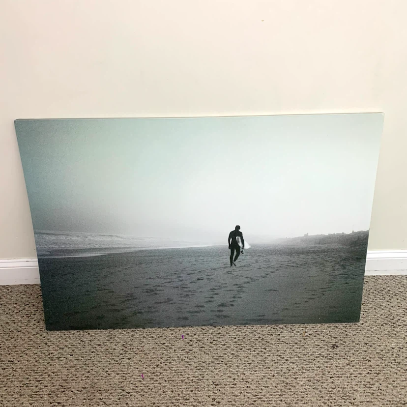 Beach Canvas Wall Art Surfer Ocean Picture Coastal Home Décor - photo 2