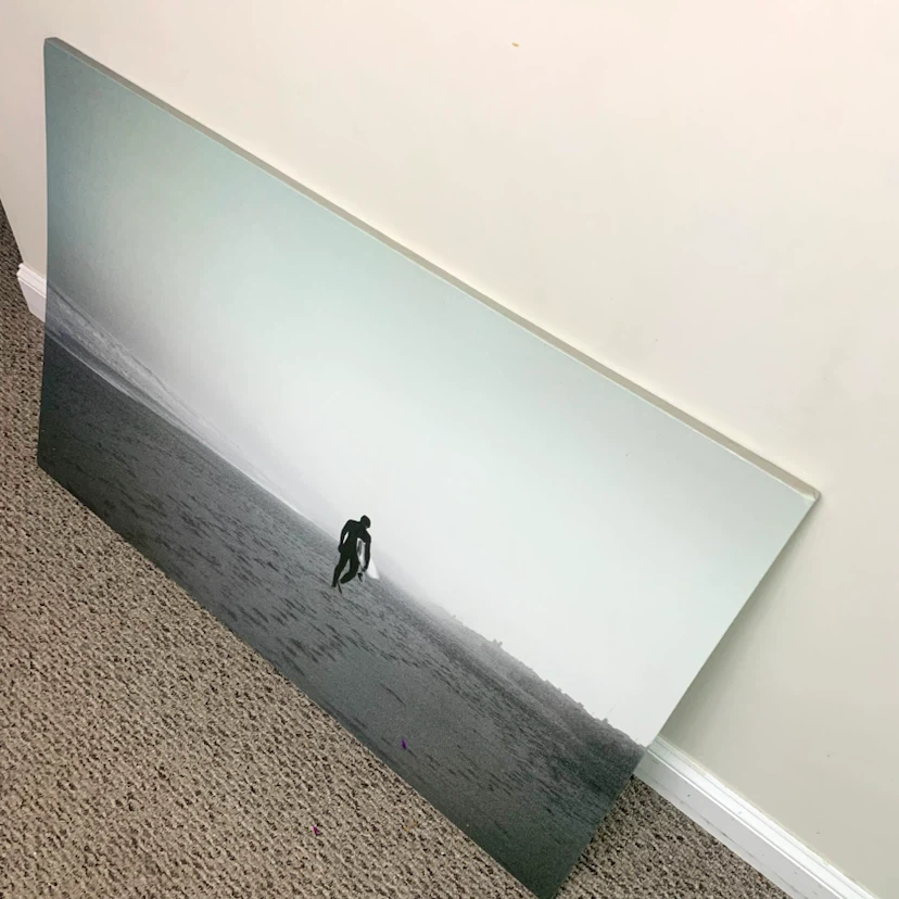 Beach Canvas Wall Art Surfer Ocean Picture Coastal Home Décor - photo 3