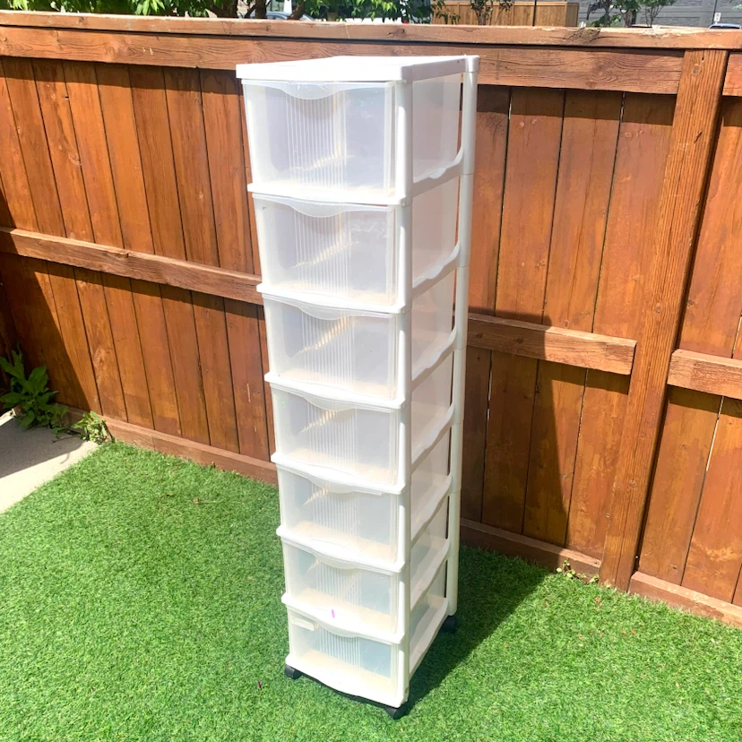 Rolling Storage Drawers 7 Drawer Plastic Organizer Craft Office