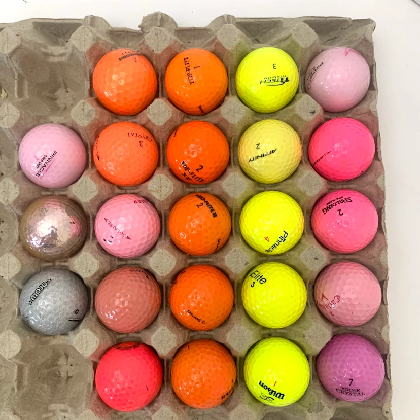 Colored Golf Balls 27 Ball Lot Practice Golf Balls Mixed Brand - photo 4