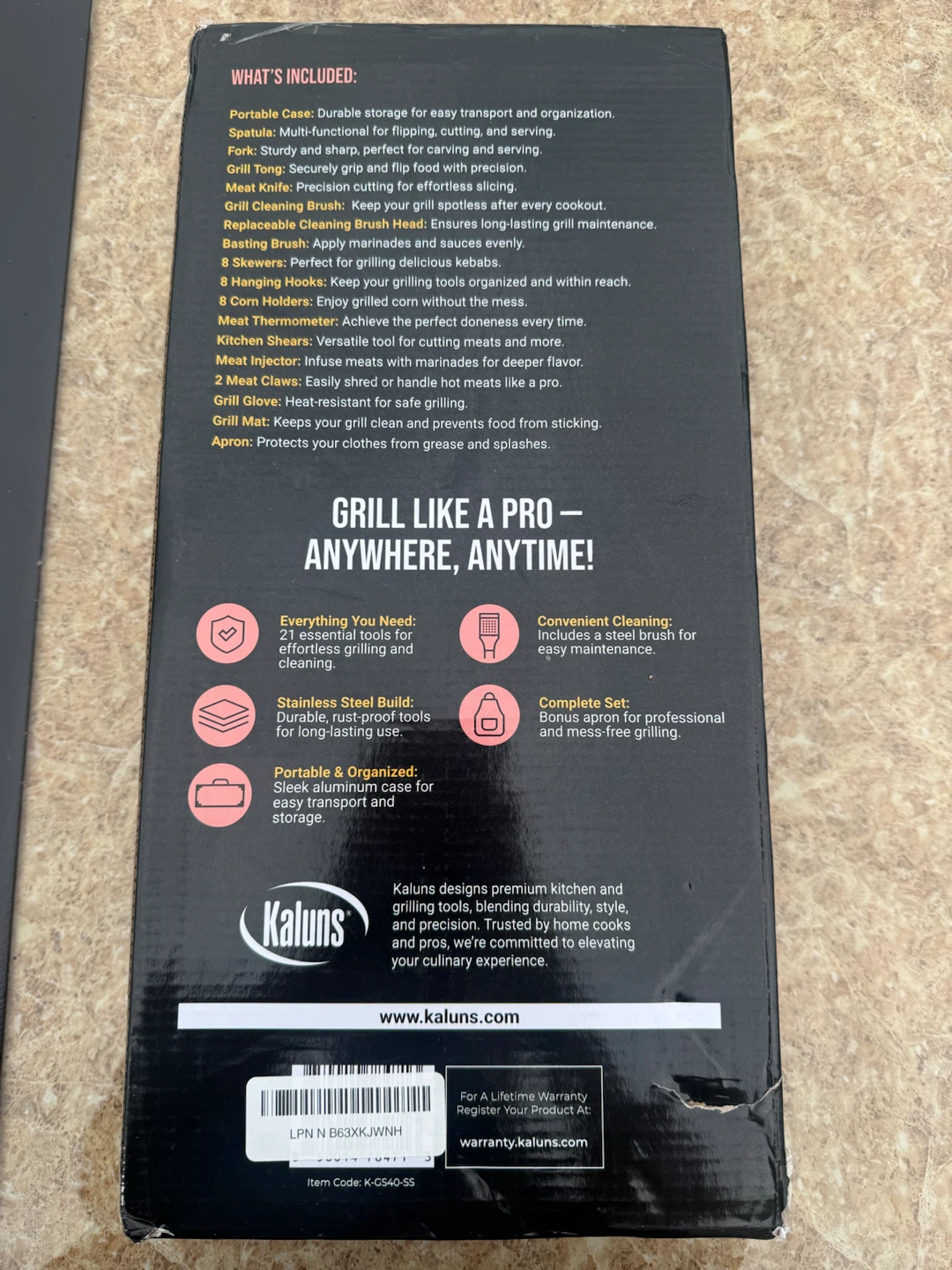 Kaluns 40-Piece Heavy-Duty BBQ Grill Tool Set - photo 3