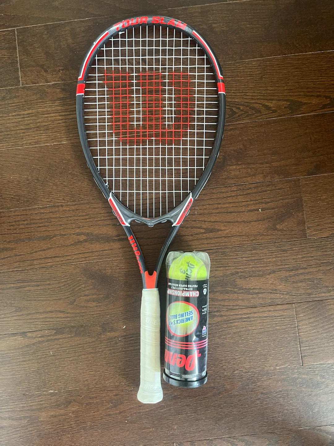 Wilson Tennis Racquet with Penn Championship Tennis Balls