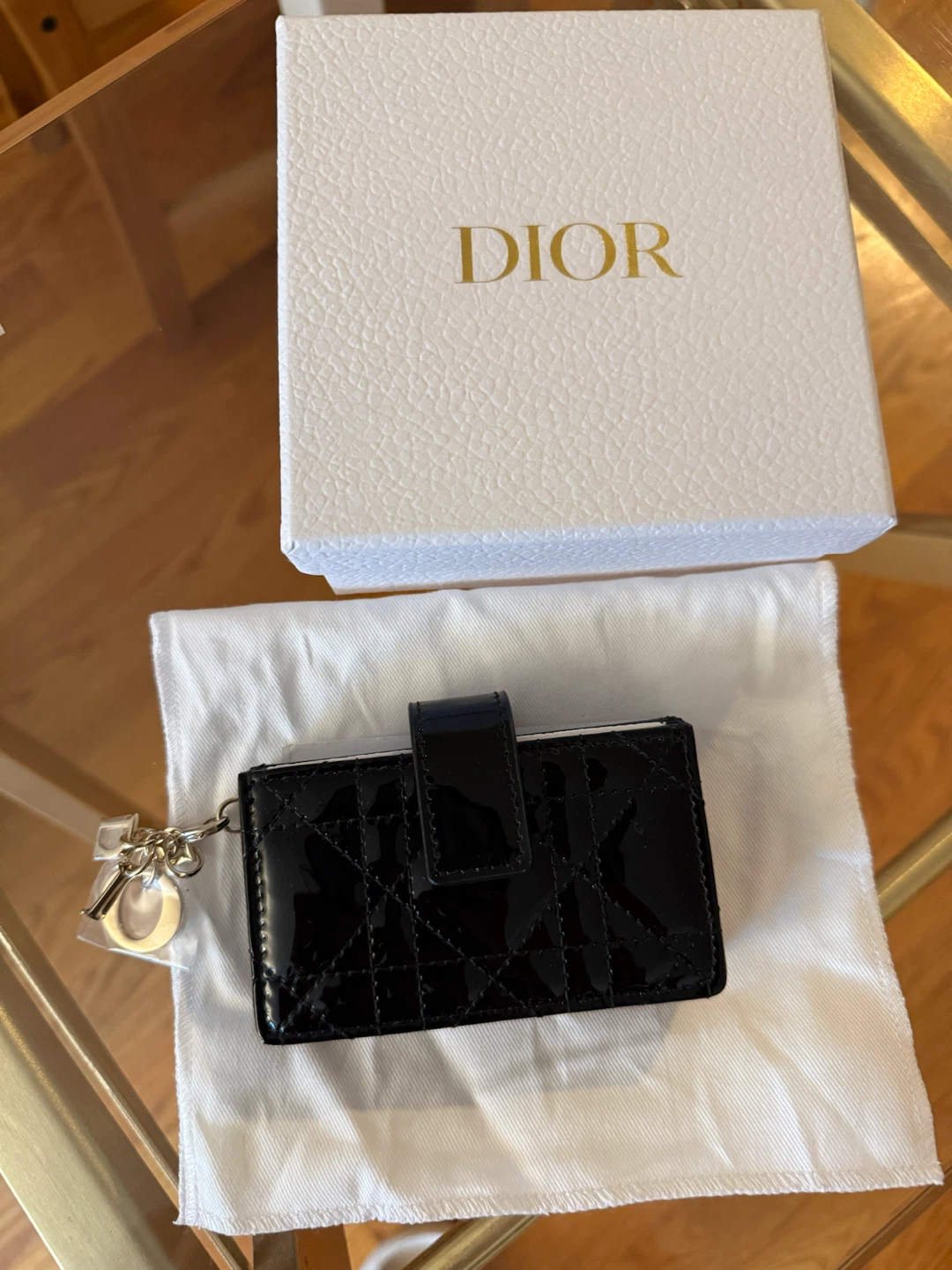Lady Dior Jasmine Card Holder New