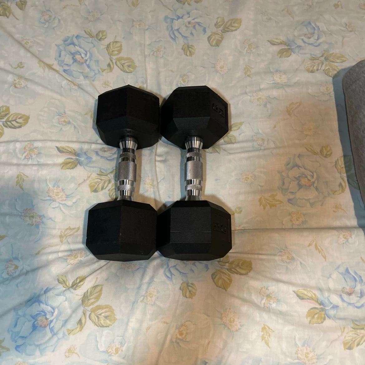 Pair of 20lb Hex Dumbbells - photo 2