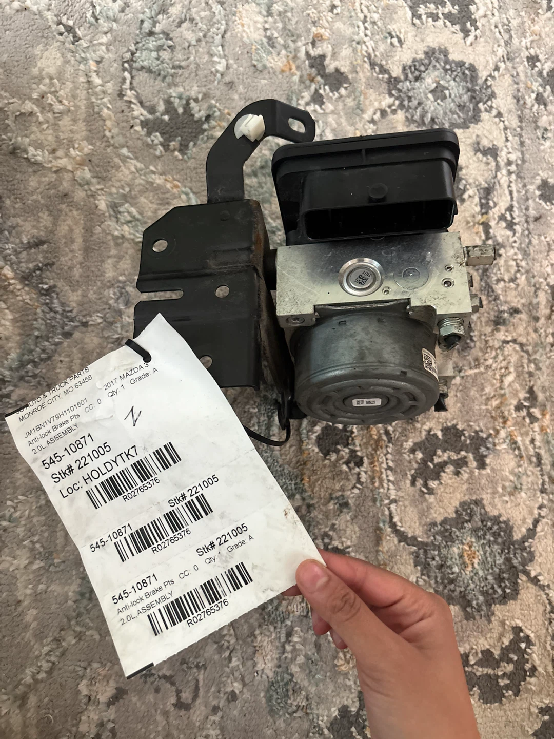 2017 Mazda 3 Anti-lock Brake System ABS Module
