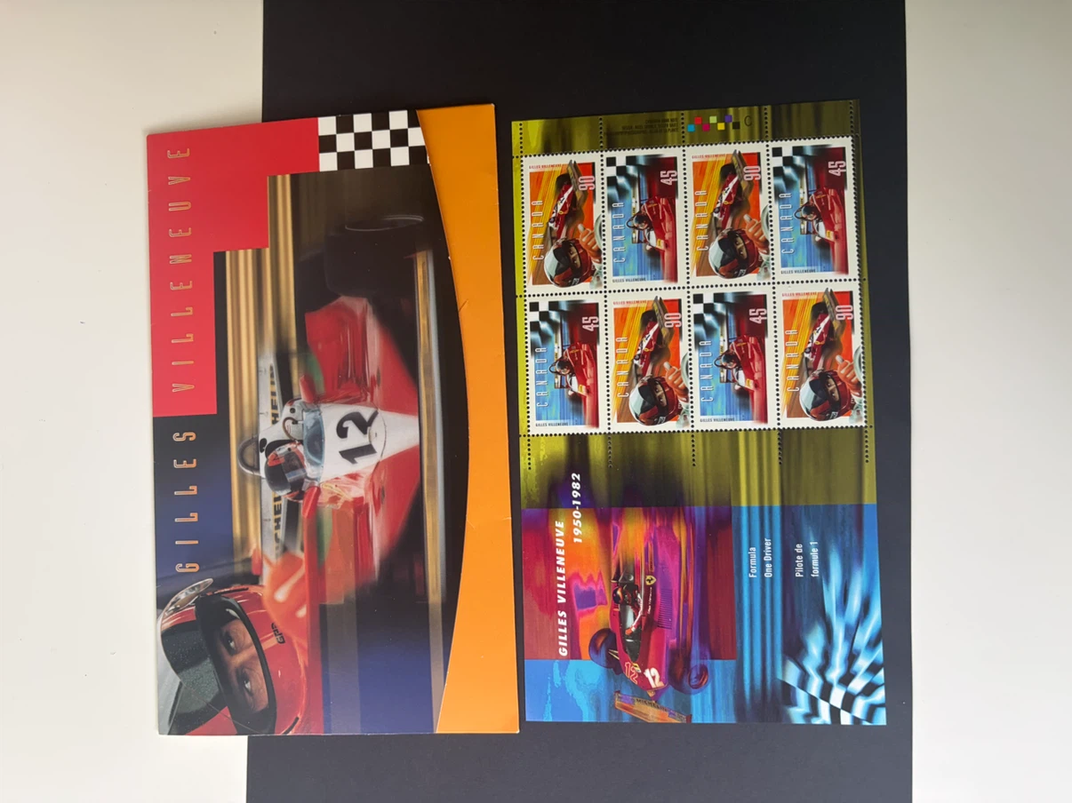 🇨🇦 Gilles Villeneuve 1950-1982 Stamp Sheet