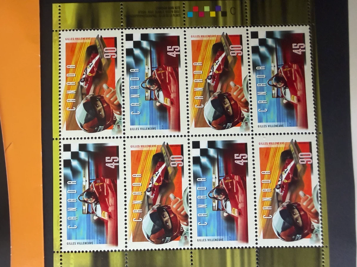 🇨🇦 Gilles Villeneuve 1950-1982 Stamp Sheet - photo 4