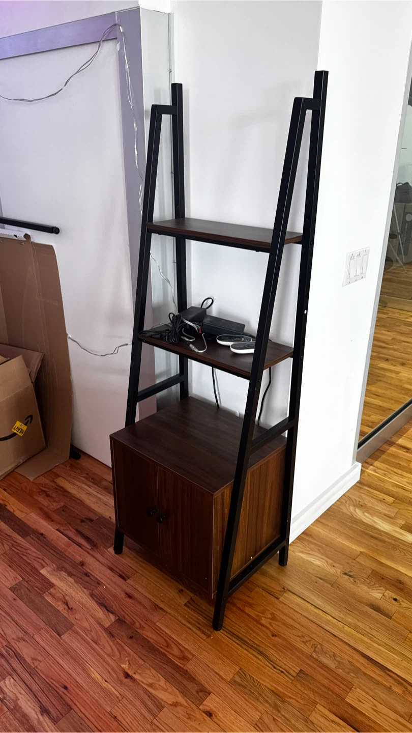 2 Ladder Bookshelves with Cabinet - photo 4