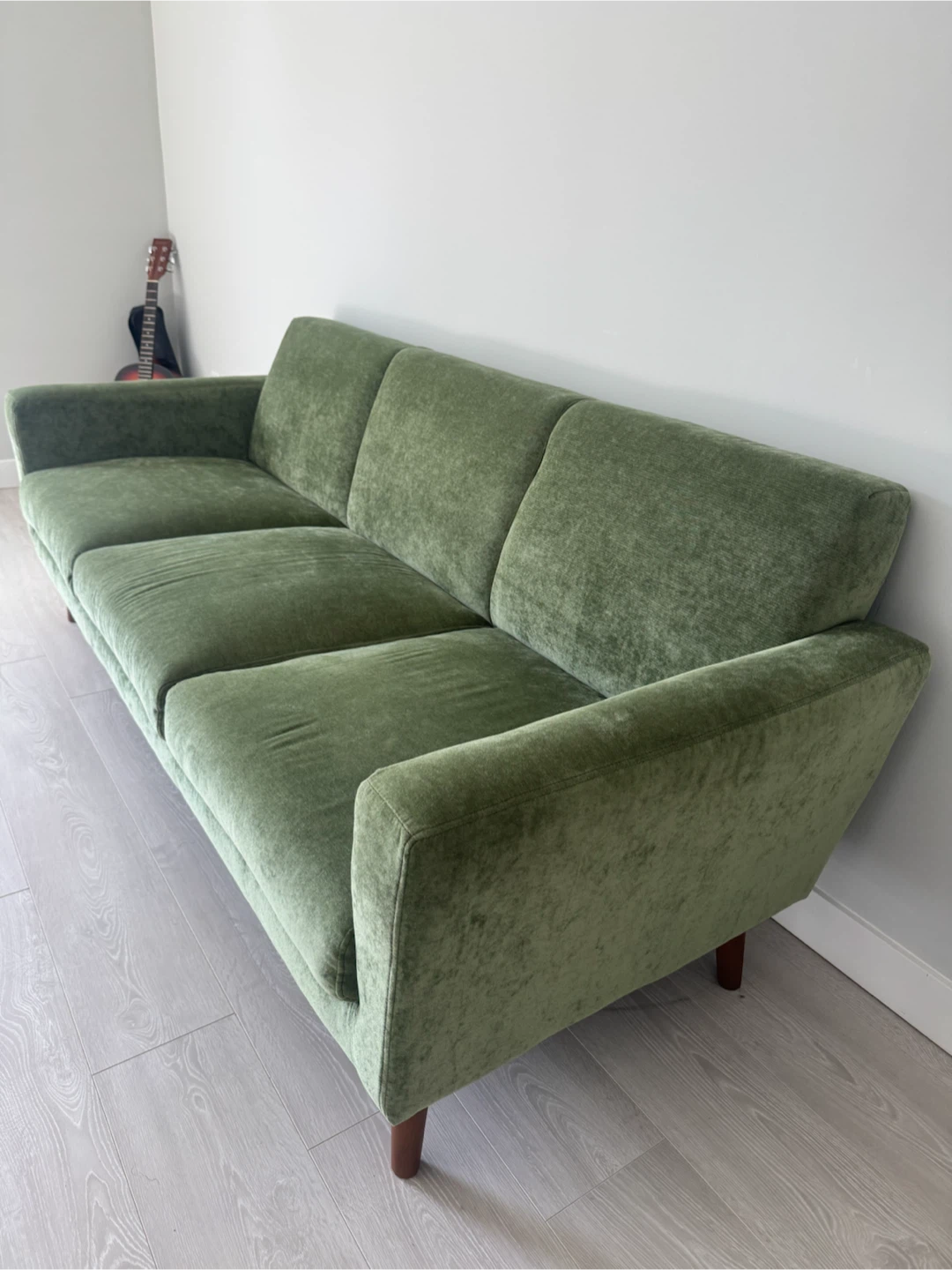Green Velvet 3-Seater Sofa