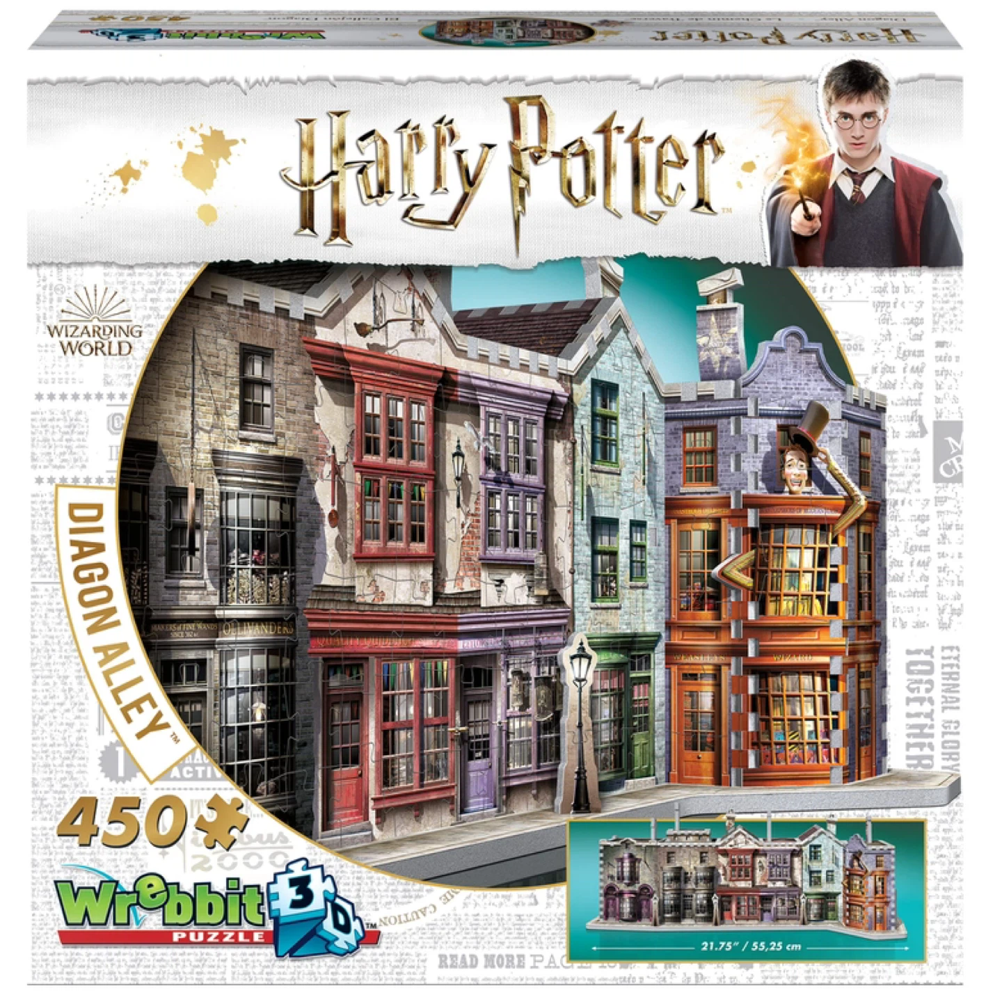 Wrebbit 3D Harry Potter Diagon Alley 450 Piece Jigsaw Puzzle