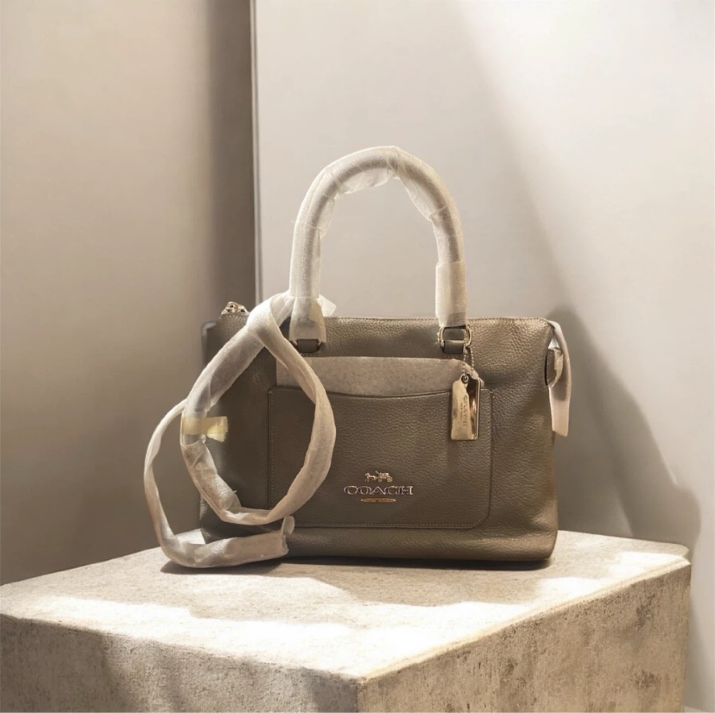 Coach EXTC TRM EMMA SV/Heather Grey Handbag