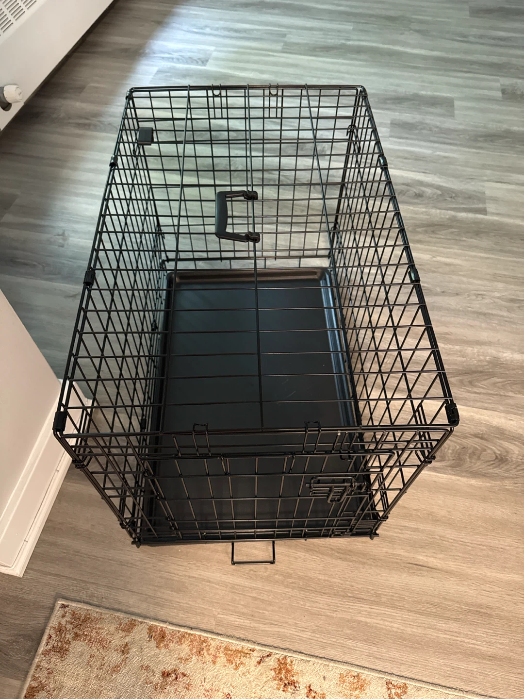 Black Metal Dog Crate