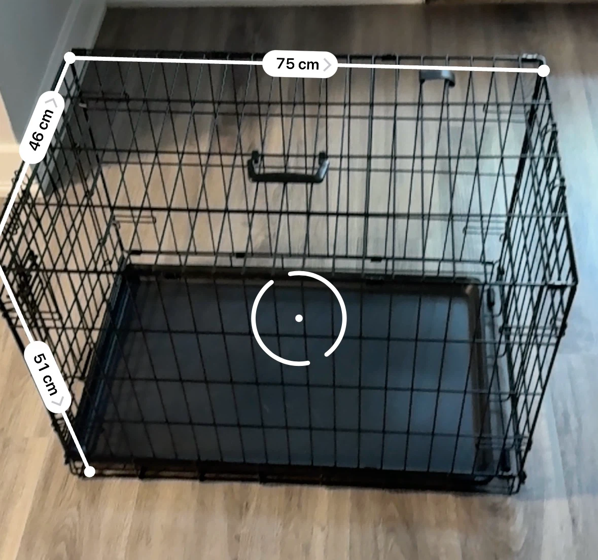 Black Metal Dog Crate - photo 3