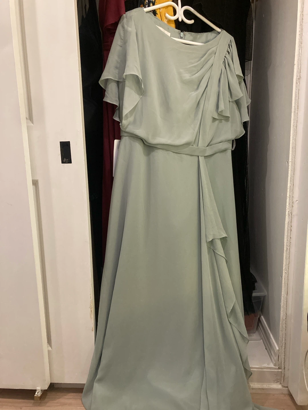 Sage Green Chiffon Dress
