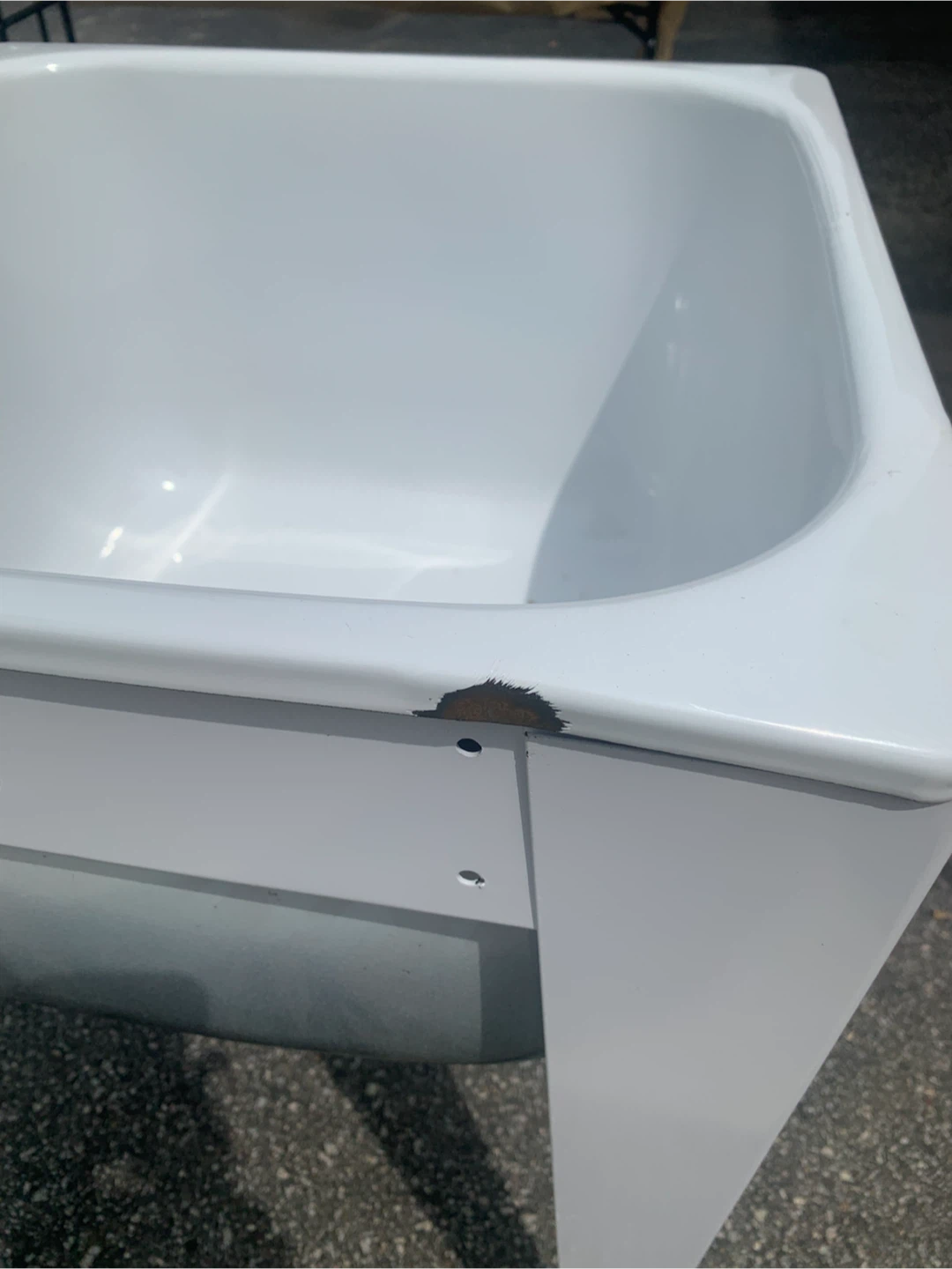 ENAMEL STEEL LAUNDRY TUB AND STAND - photo 4