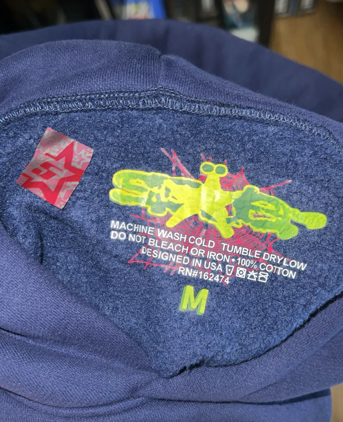 Sp5der "Atlanta" Hoodie Marina Blue - Size M (Brand New) - photo 4