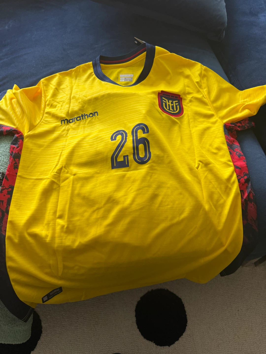 Marathon Ecuador National Team Soccer Jersey #26 Giovanny XL - photo 2