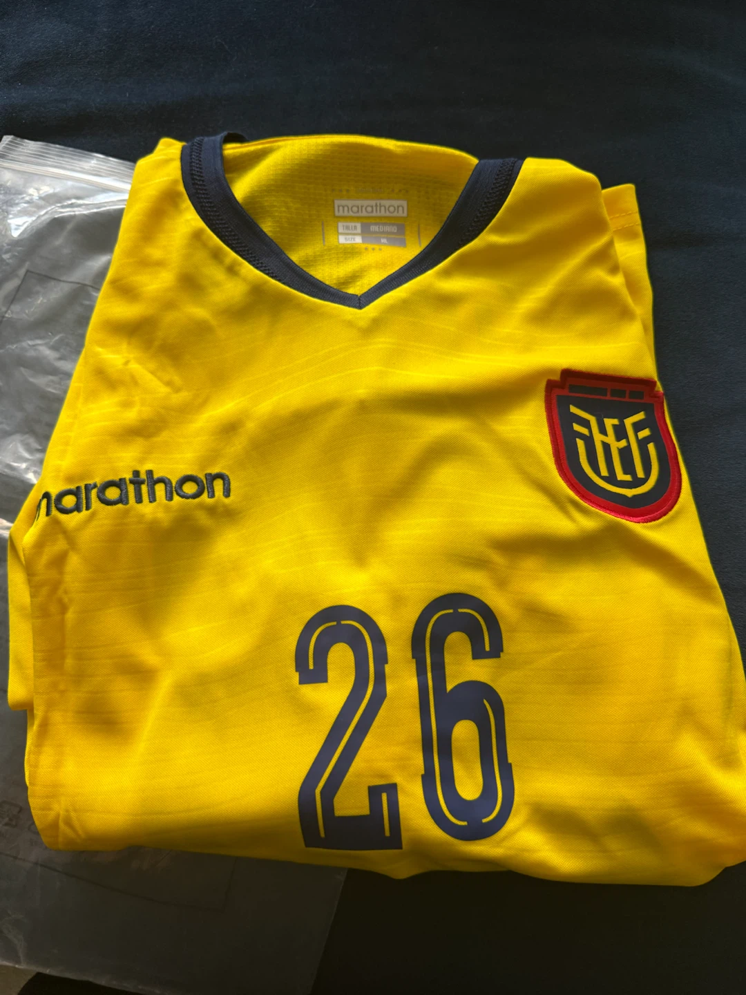 Marathon Ecuador National Team Soccer Jersey #26 Giovanny XL - photo 3