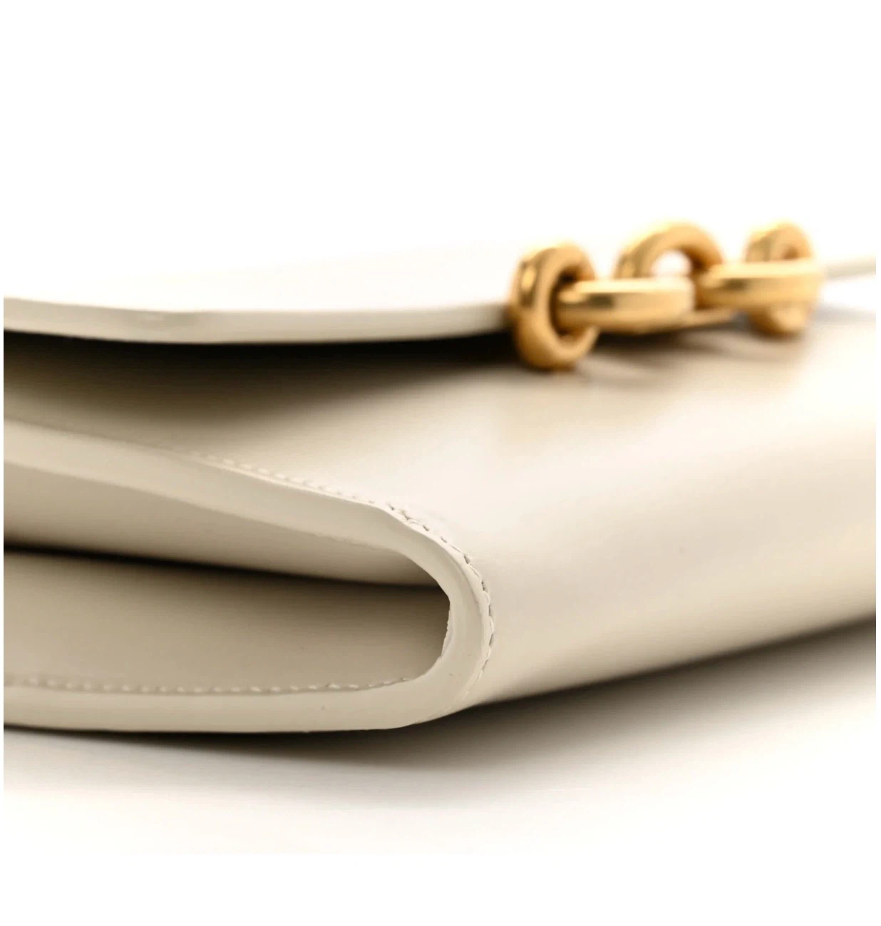 Saint Laurent White Leather Wallet On Chain - photo 3
