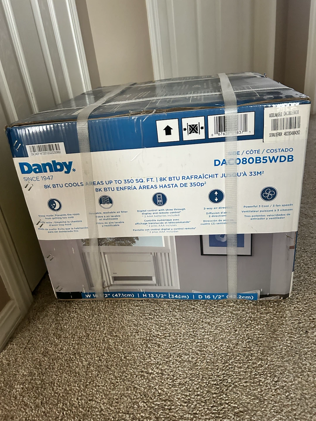 Danby 8K BTU Window Air Conditioner DAC080B5WDB - photo 2