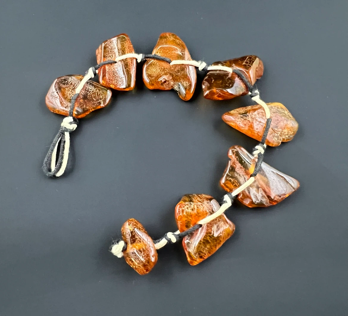 Chunky Raw Baltic Amber Bracelet - photo 2