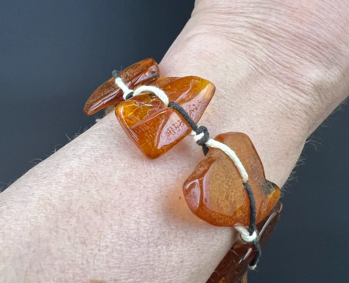 Chunky Raw Baltic Amber Bracelet - photo 3