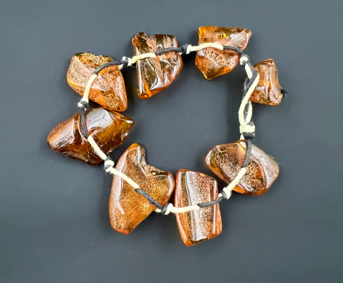 Chunky Raw Baltic Amber Bracelet - photo 4