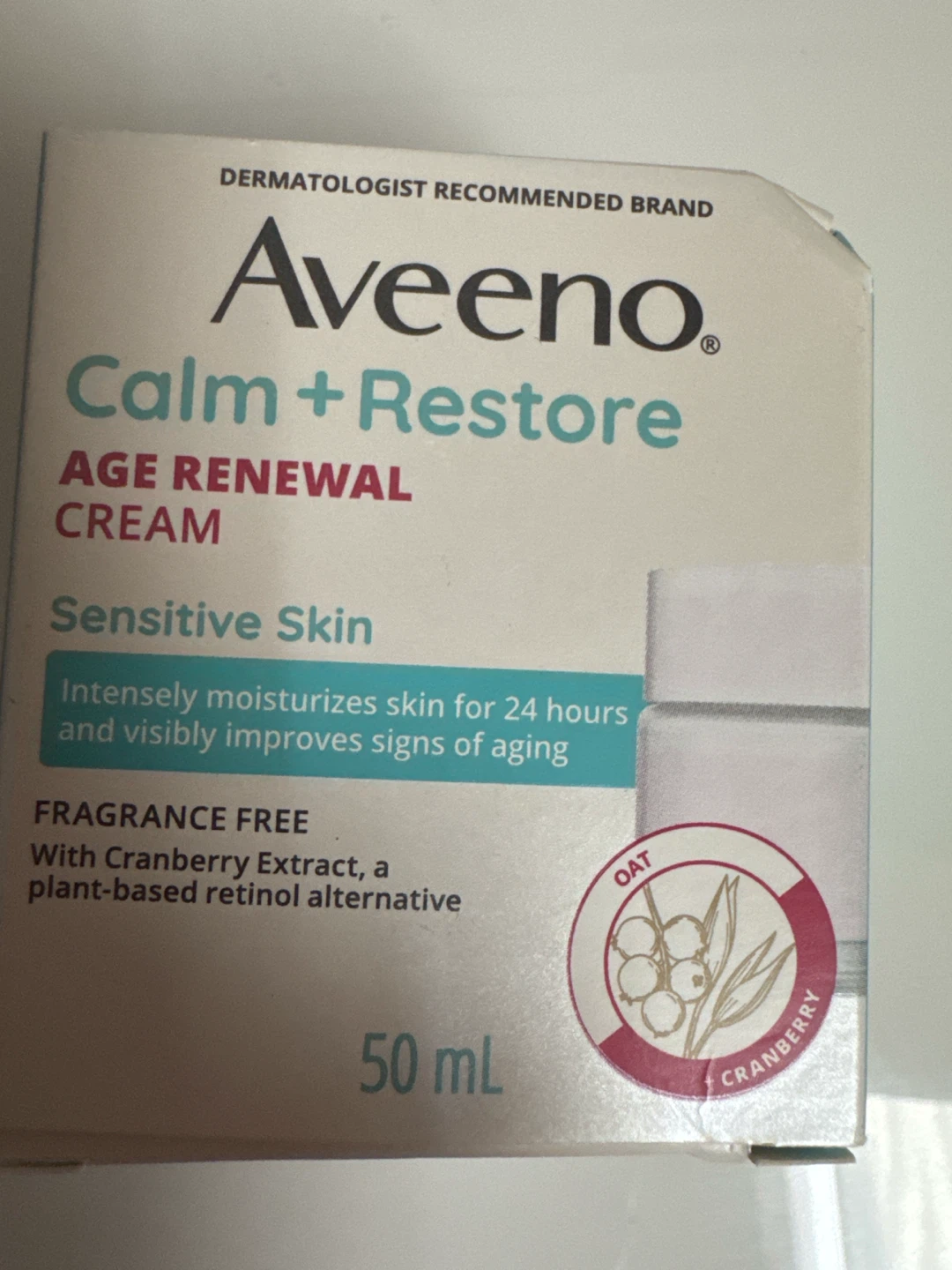 Aveeno Calm + Restore Age Renewal Cream 50 ml - photo 2