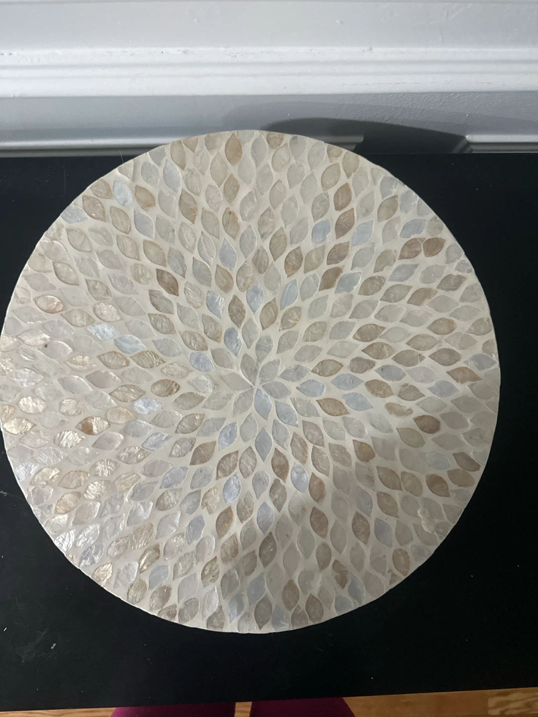 Round Mother of Pearl Inlay Charger Plate