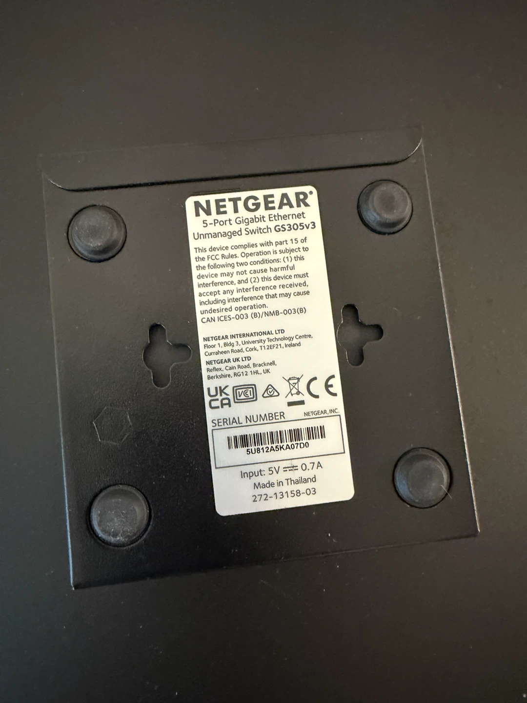 Netgear GS305 5-Port Unmanaged Gigabit Ethernet Switch - photo 2