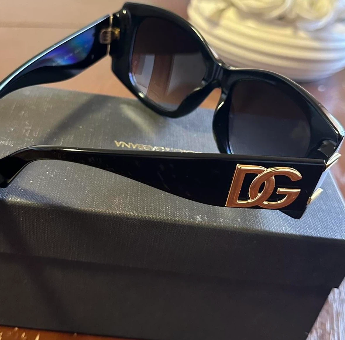 Dolce & Gabbana Black DG Logo Sunglasses