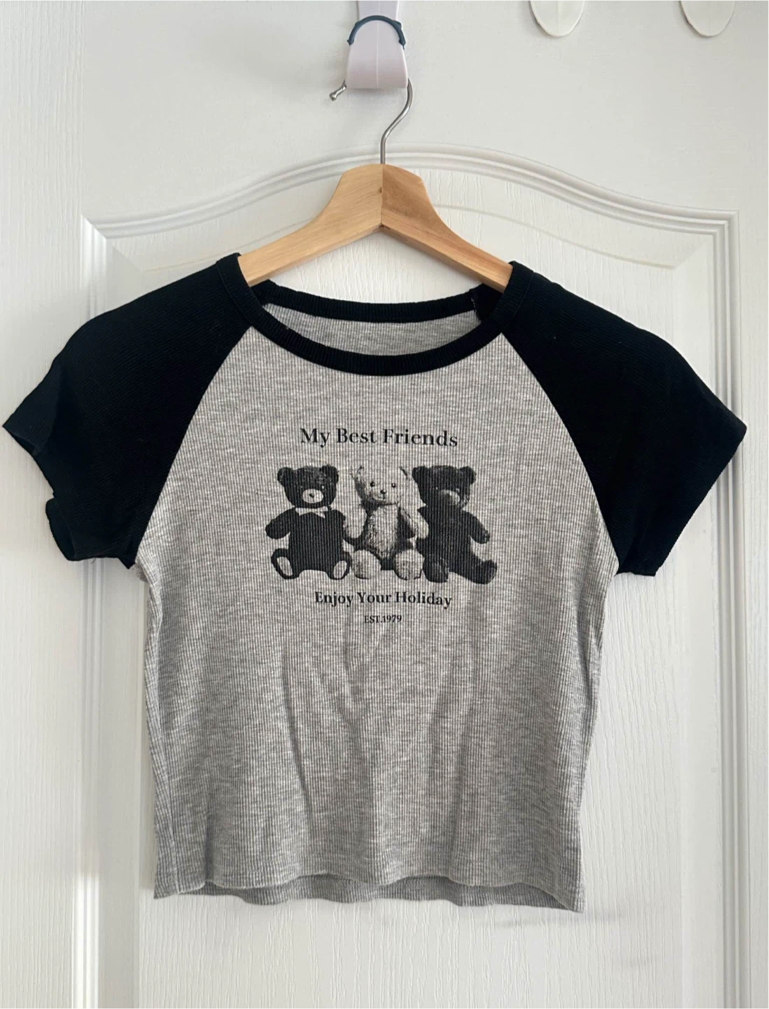 Graphic Teddy Bear Crop Top