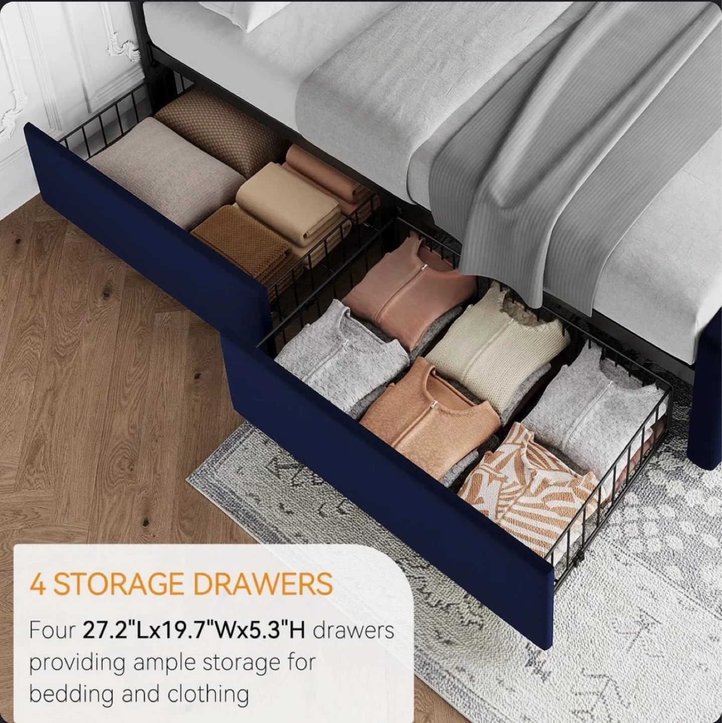 Brand new Double/Full Size Bed with NEW Mattress-Storage Drawers - photo 3
