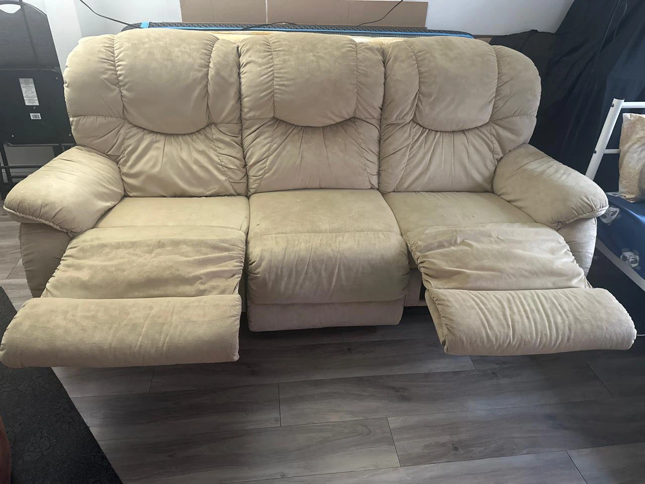 Tan 3-Seater Reclining Sofa