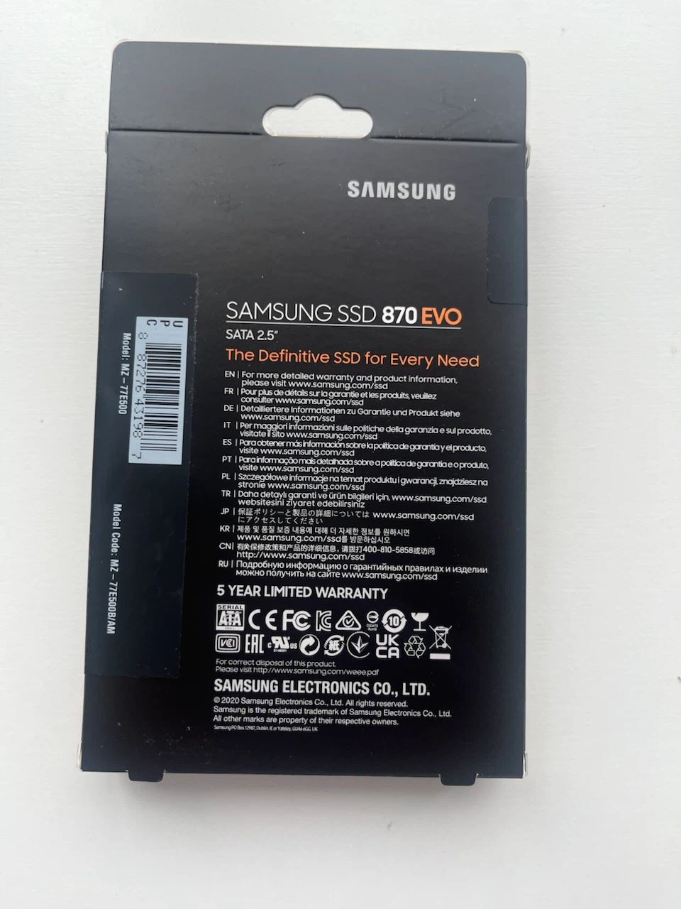 Samsung 870 EVO 500GB SSD SATA 2.5" - photo 2