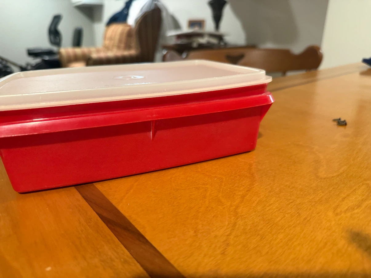 Tupperware Divided Red Serving Dish
