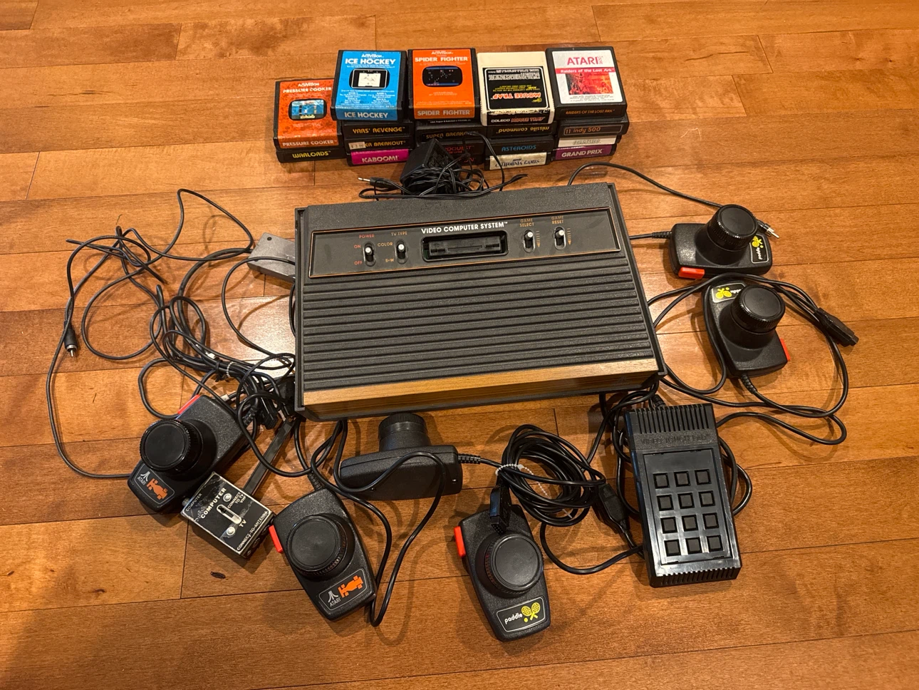 Atari Video Computer System with Games and Joysticks
