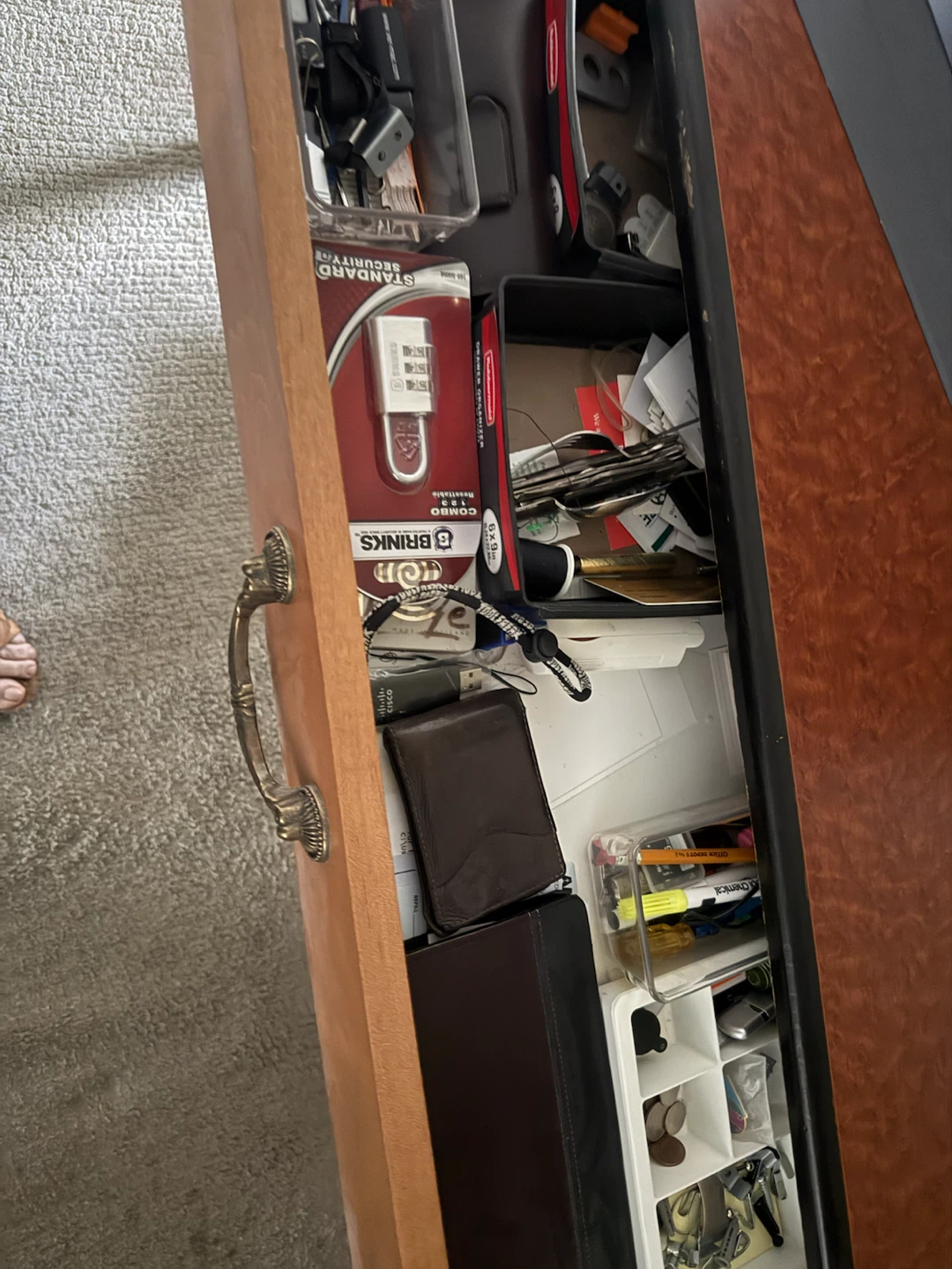 Wooden Writing Desk with Drawer - photo 3