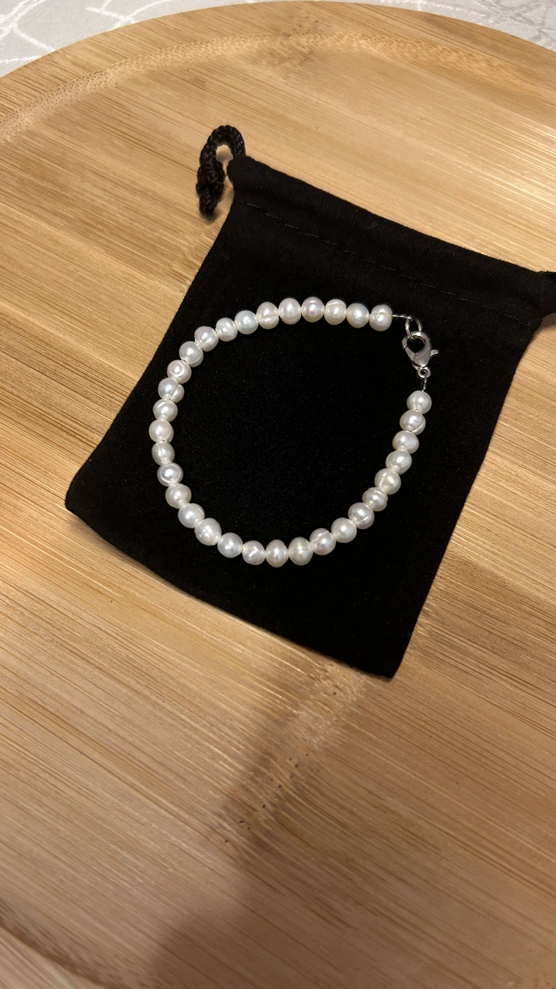 Natural Freshwater Pearl Bracelet, 4mm