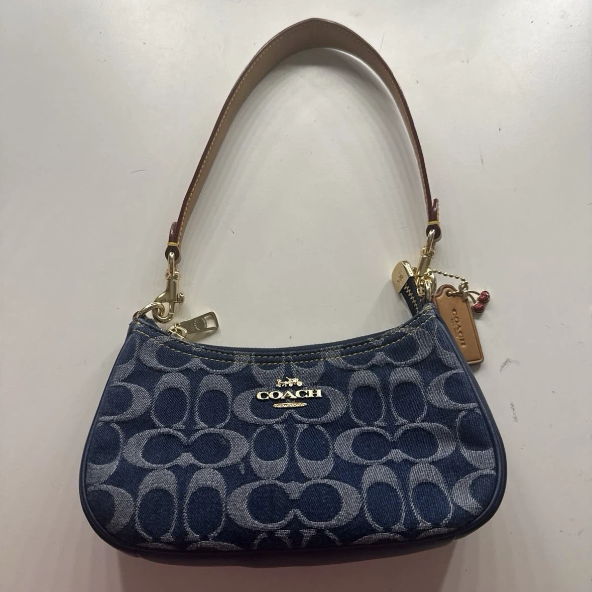Coach Denim Signature Shoulder Bag